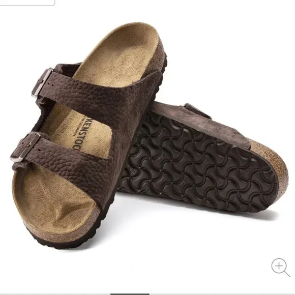 Birkenstock Men’s Arizona Nubuck Leather Desert Buck Roast Size EU43 US 10-10.5
